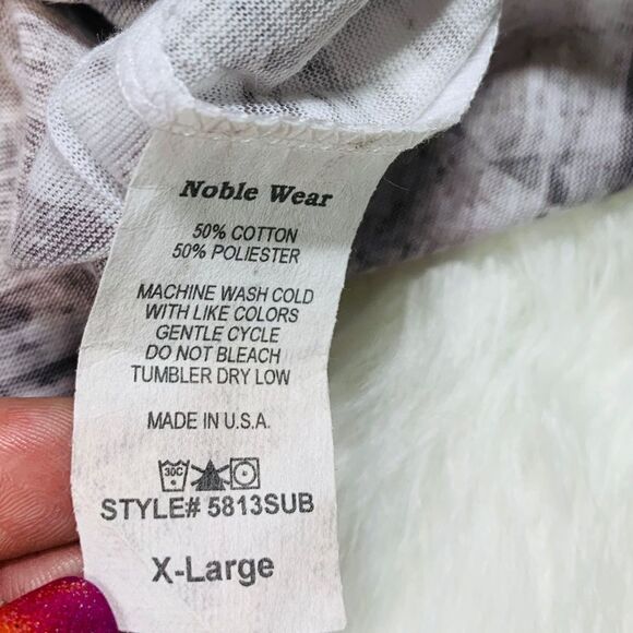 NWT Noble Wear Sturgis White Rhinestone Burnout Tee - Size XL - Picture 8 of 9